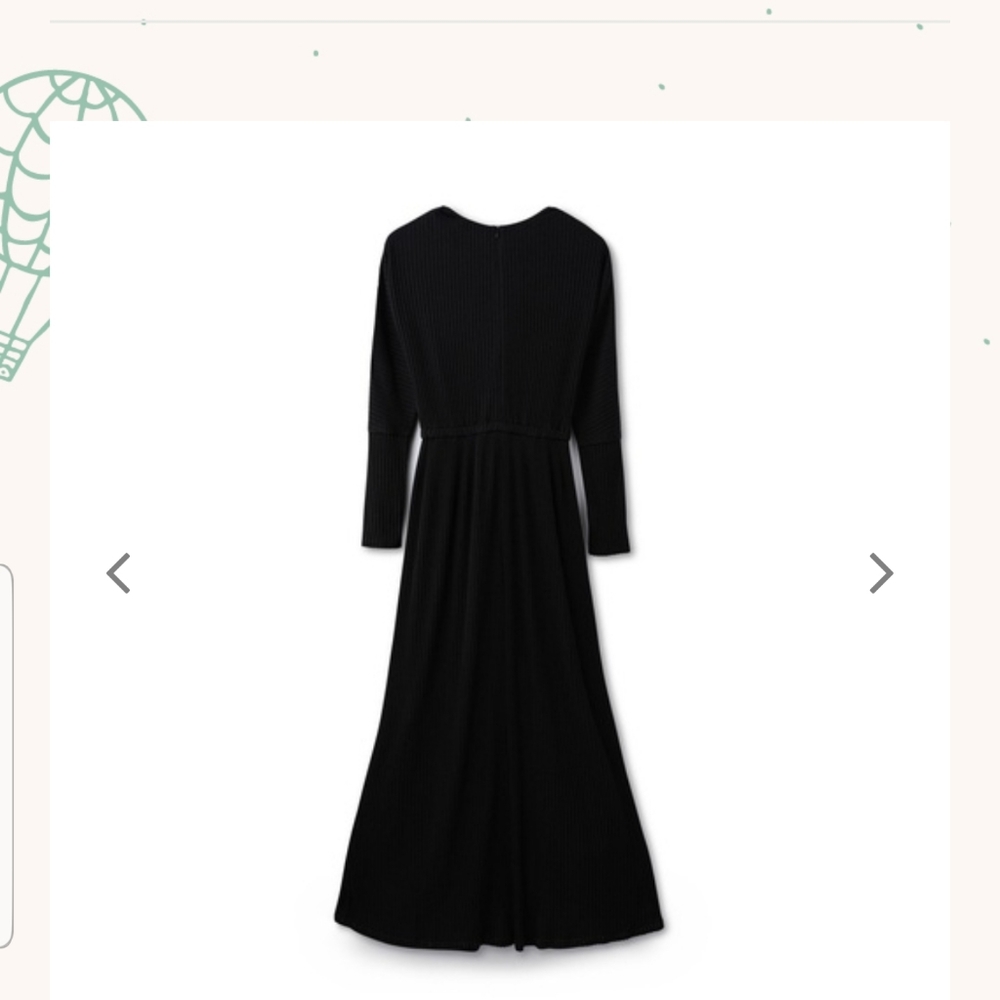 Black Ribbed dress - Picture 3 of 4